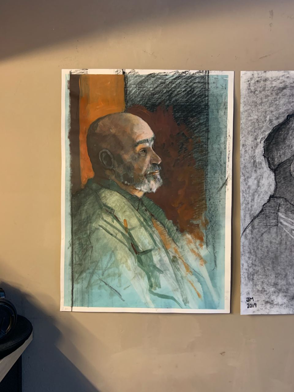 Portrait of an Old Man — mixed media