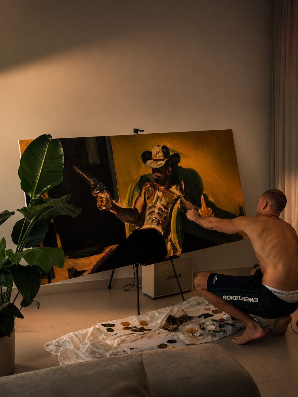 The Cowboy — painting in progress